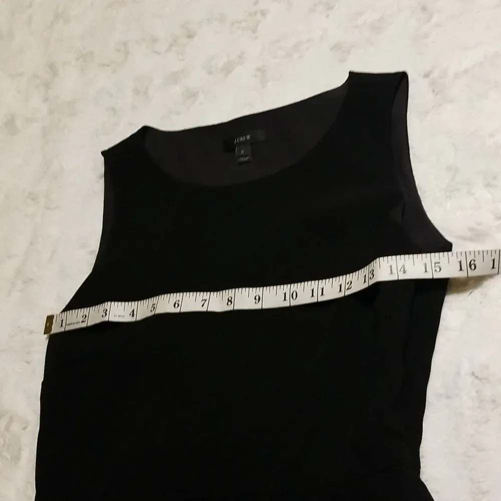 J Crew Black Label Dress Women's Black Sleeveless Size 0 Minimalist